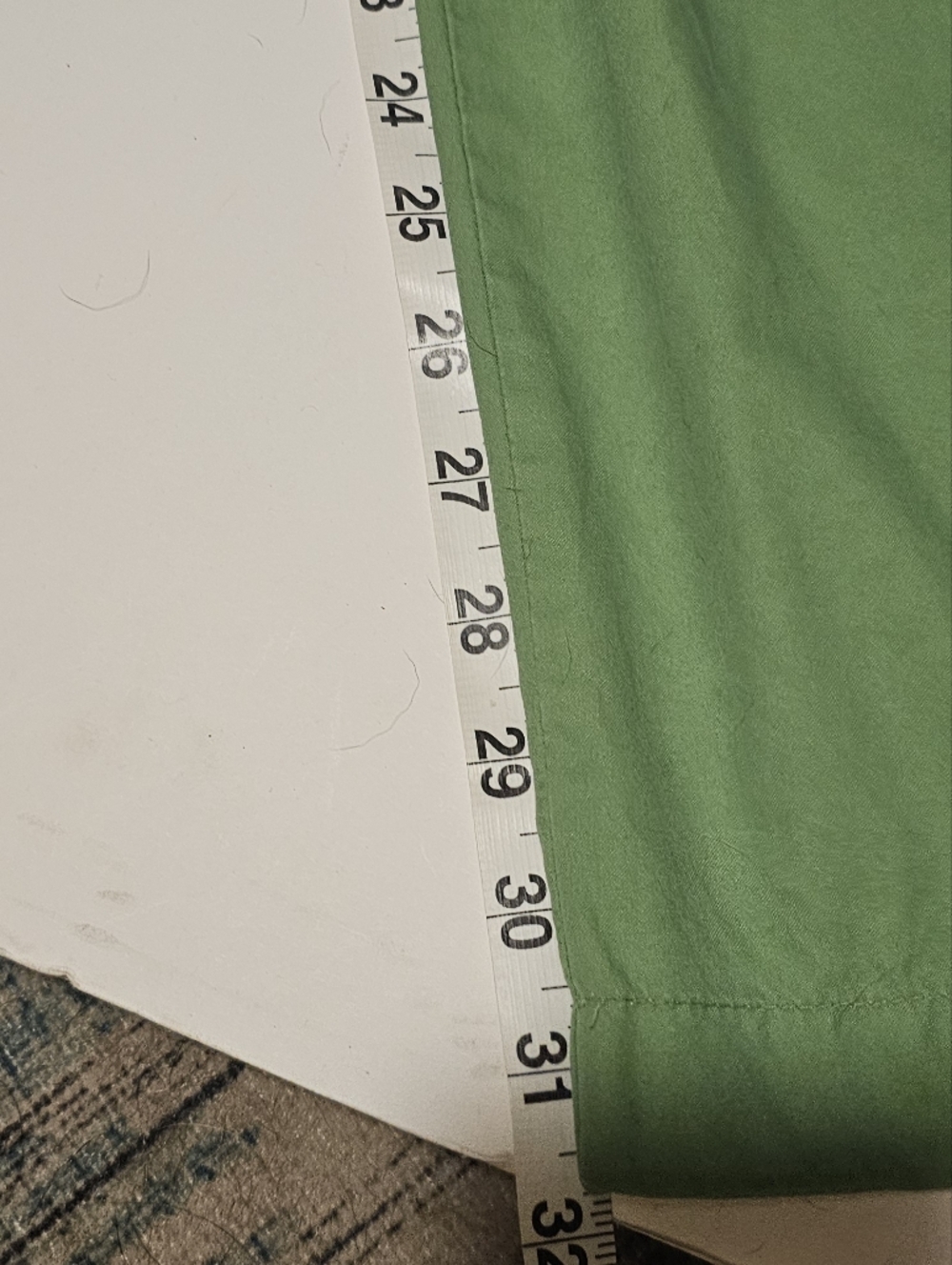 J.Crew Men's Green Cotton Casual Pants Straight Leg Flat Front Button Zip - Picture 6 of 7
